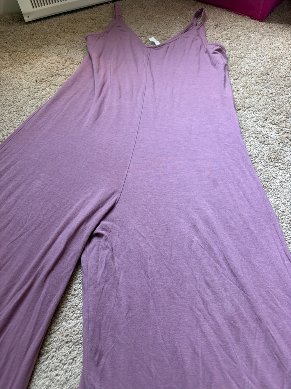 Athleta Nighttime Bliss Sleep V Neck Romper - Women Small Wide Leg - Picture 2 of 6